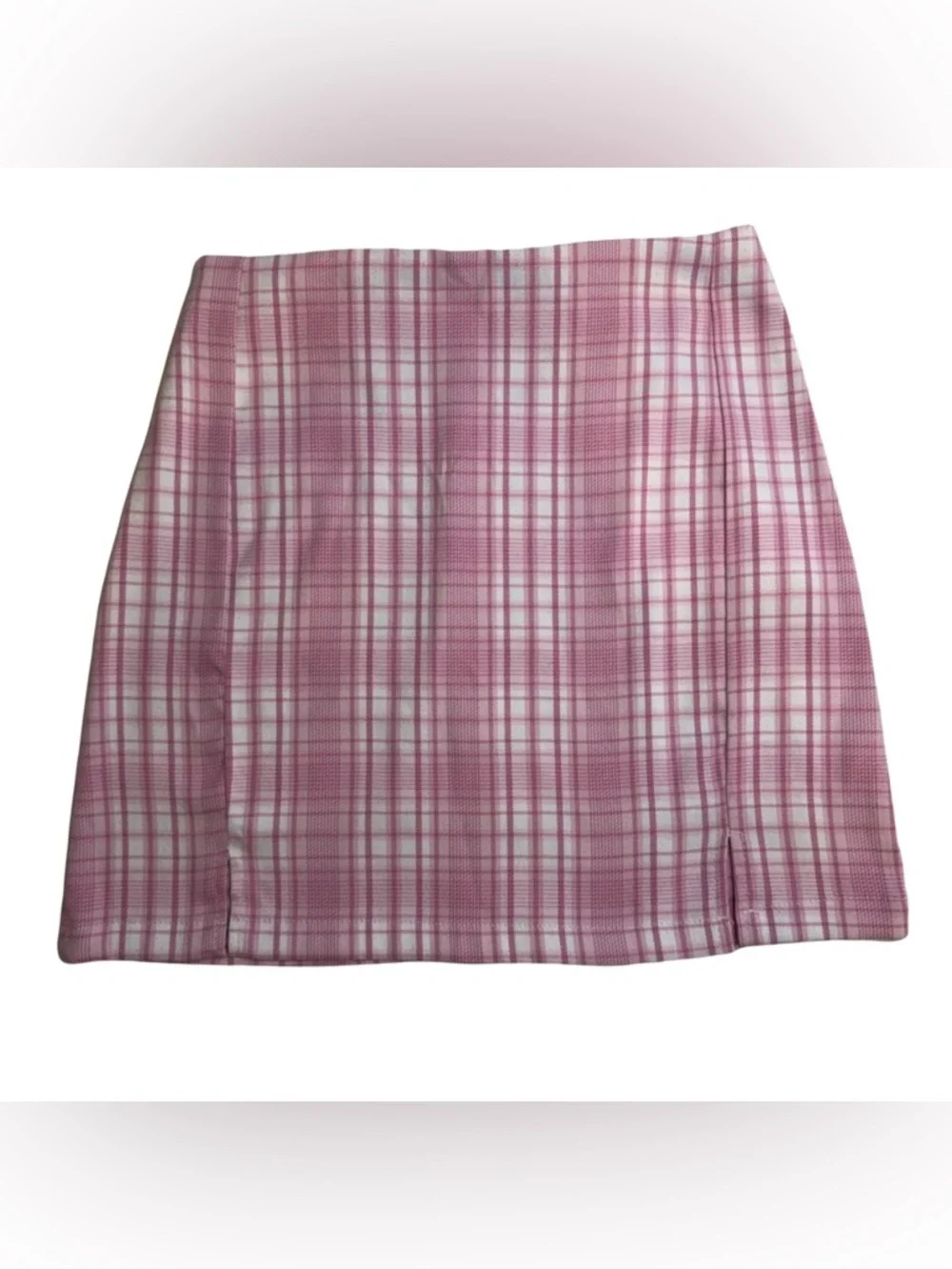 Pink Plaid Women's Skirt